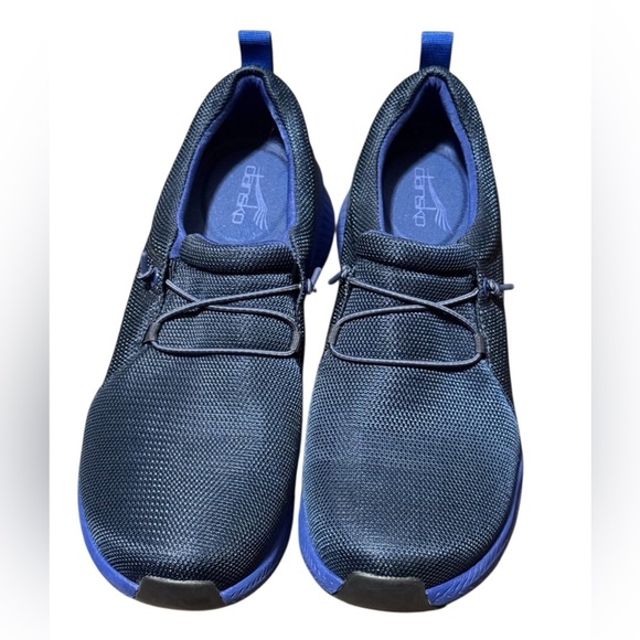 Dansko Marlee Mesh Slip On Shoes Black and Blue Sneakers with Cushioned Comfort - Picture 5 of 6
